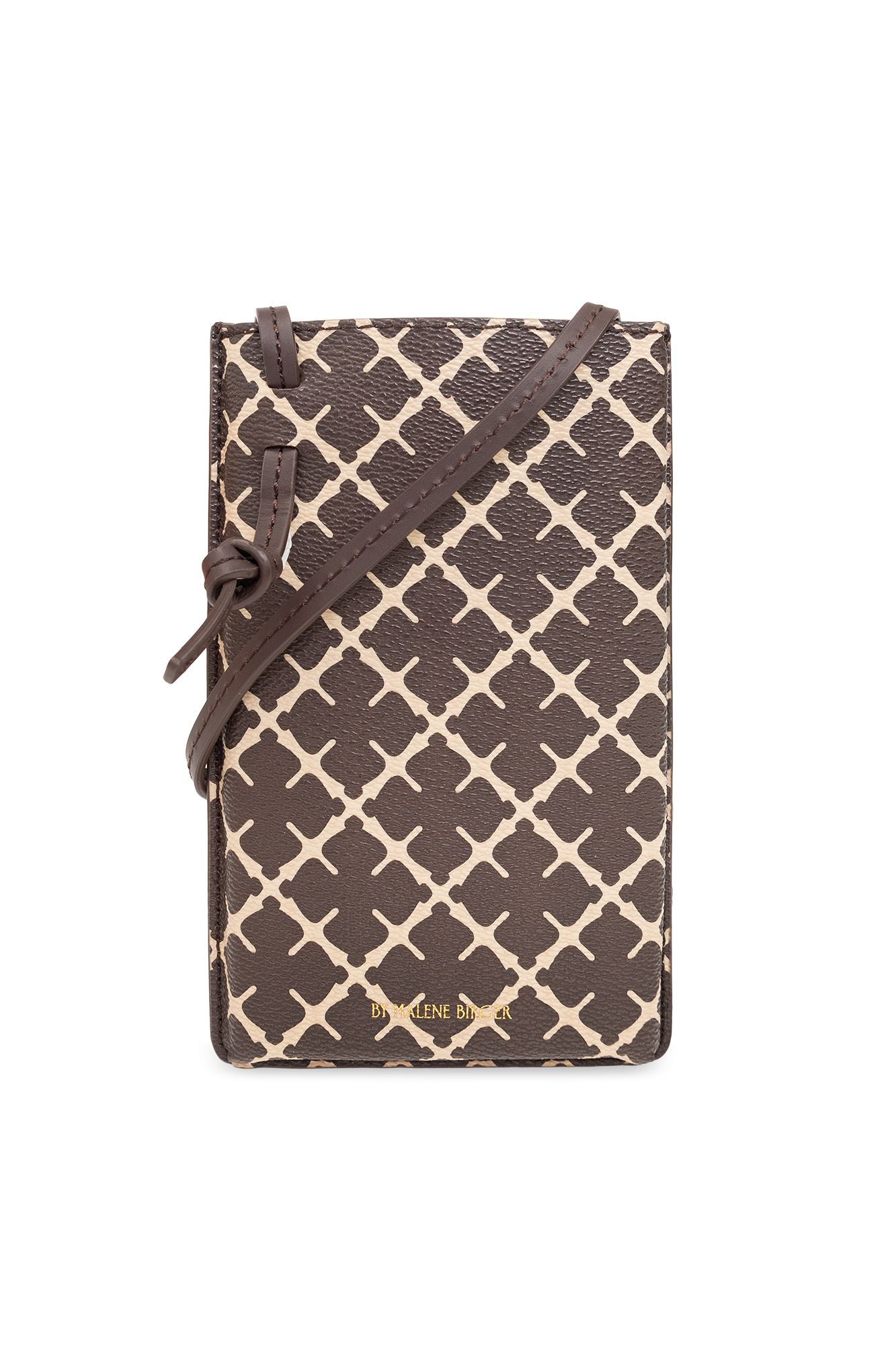 Brown Ivy phone pouch By Malene Birger Vitkac Italy